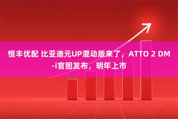 恒丰优配 比亚迪元UP混动版来了，ATTO 2 DM-i官图发布，明年上市